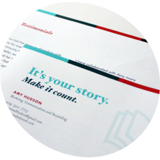 It's Your Story Flyer and Business Card Design