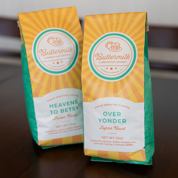 Buttermilk Breakfast Eatery Coffee Packaging