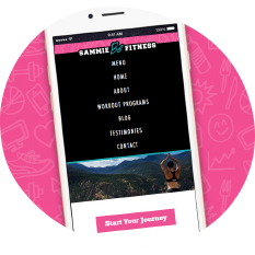 Sammie Be Fitness Branding and Responsive Website Design